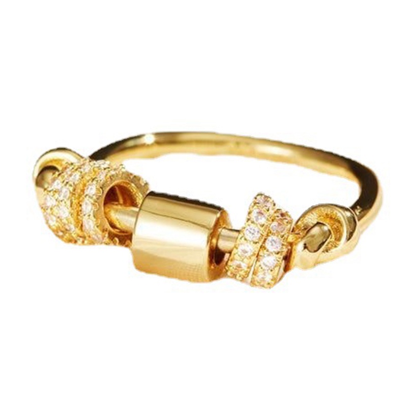 Cincin Fidget Spinner Kristal Zircon Warna-Warni Anti Stress Untuk Pria / Wanita