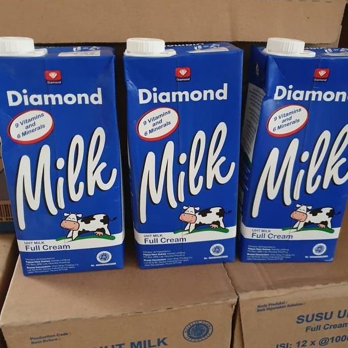 

BISA COD Susu uht diamond Full cream 1 liter ( 1 carton )