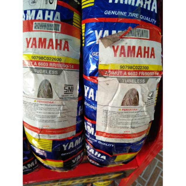 Paket ban tubles matic asli Yamaha UK.80/90 + 90/90.14 free pentil