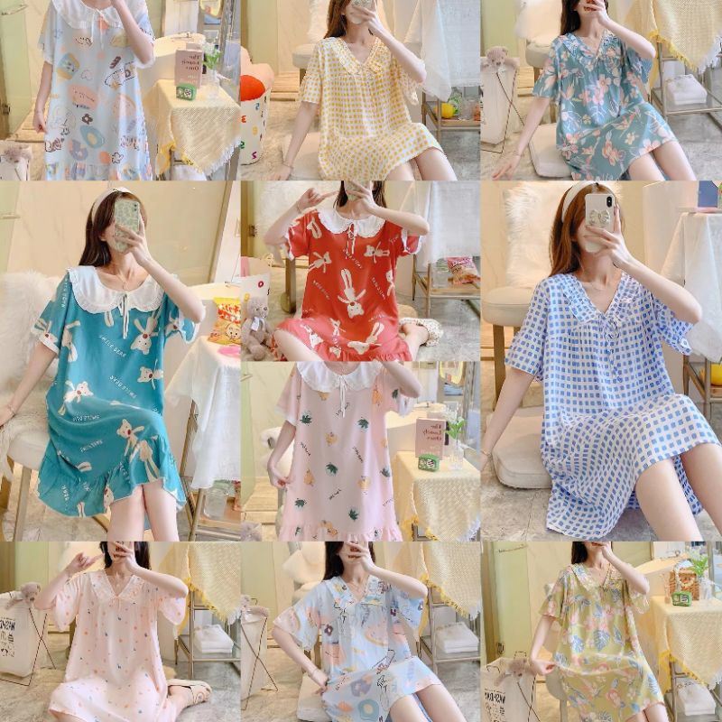 RULIF Daster rayon wanita import / Homewear dress