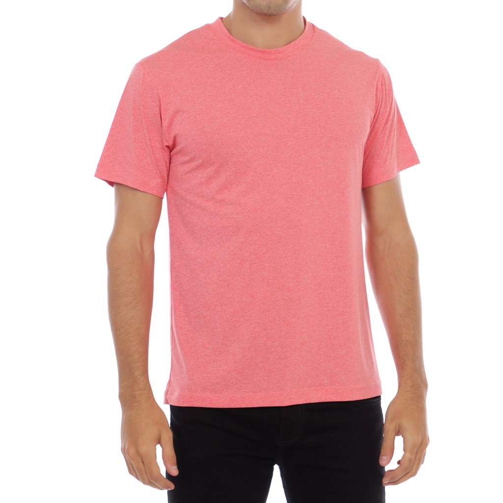 BlueButton Neck T-Shirt Peach