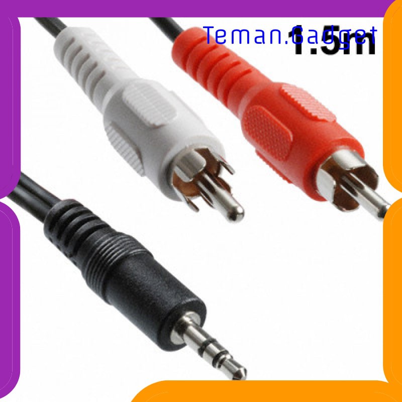 TG-AI187 HIFI GOOD QUALITY JACK 3.5MM STEREO TO RCA MALE AUDIO CABLE 1M