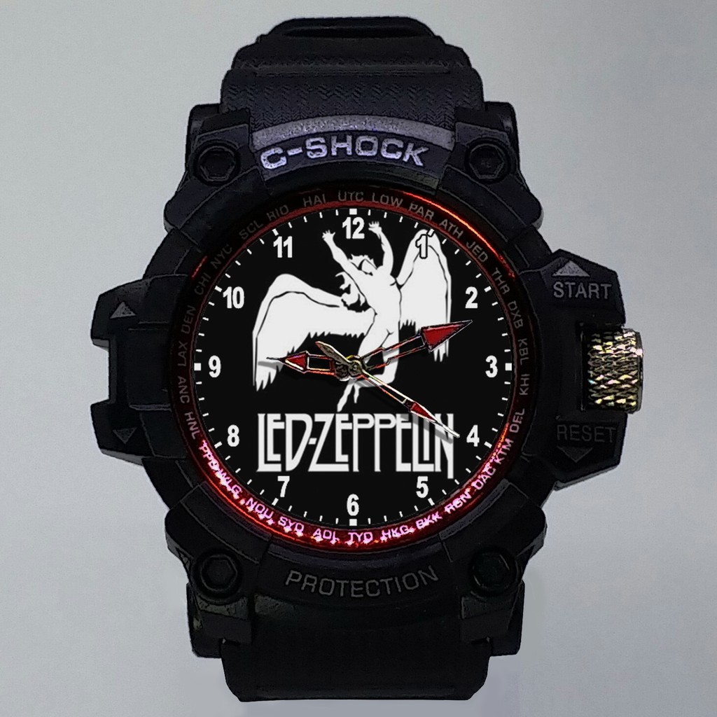 (ISTIMEWA BOSSQUE) JAM TANGAN LED ZEPPELIN  LIST MERAH - EXCLUSIVE 19