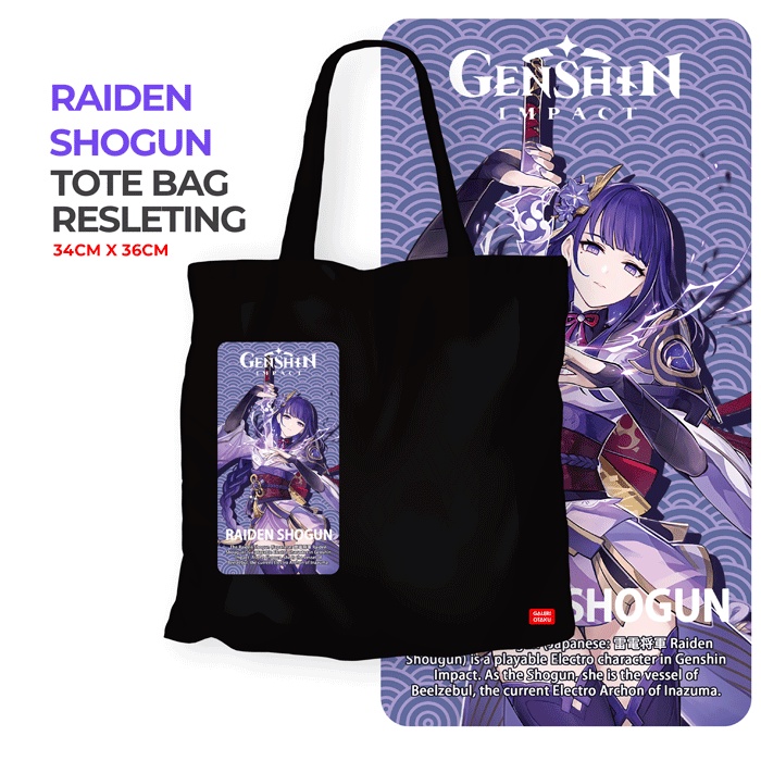 Galeri Otaku - Totebag Premium Genshin Impact Edition