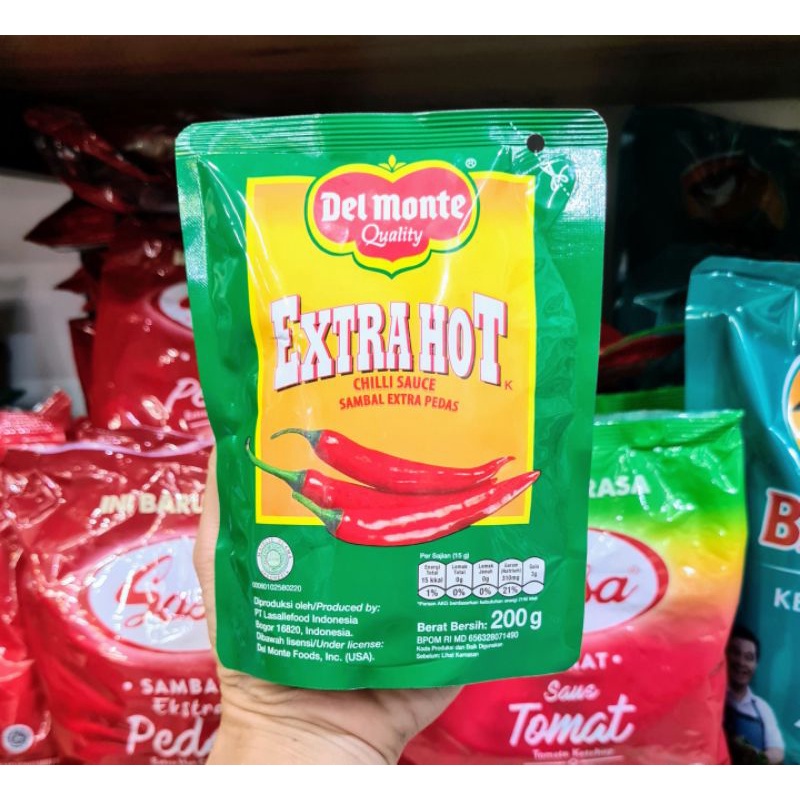 

DEL MONTE SAUS SAMBAL EKSTRA PEDAS POUCH 200GR GR SAOS DELMONTE