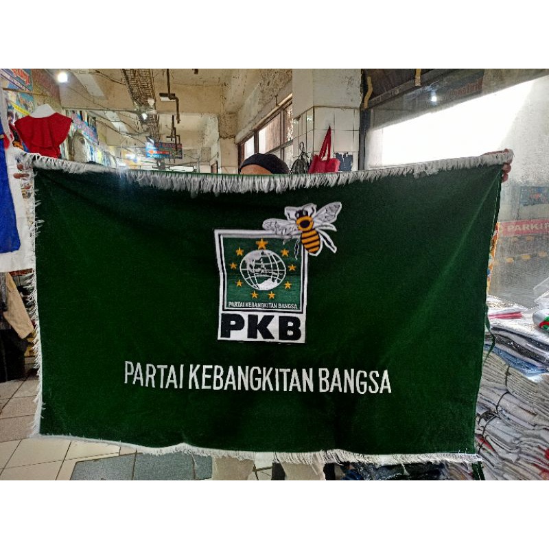 Bendera pataka partai PKB baru logo lebah 2 muka