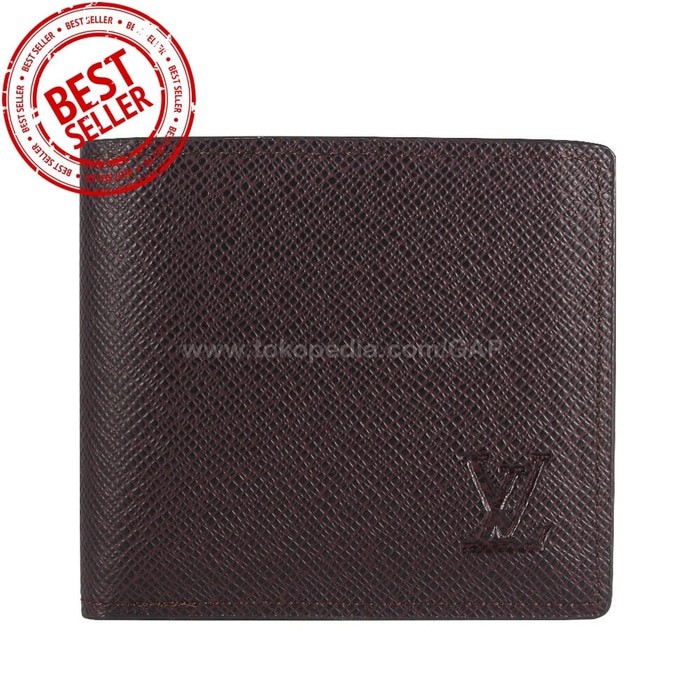 DOMPET KULIT PRIA TIDUR IMPORT BRANDED | LV 26 TAIGA BROWN