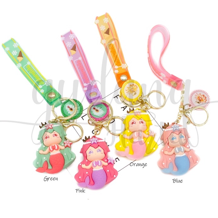 Gantungan Kunci Mermaid Pastel Keychain Motif Duyung Lucu GH 302261