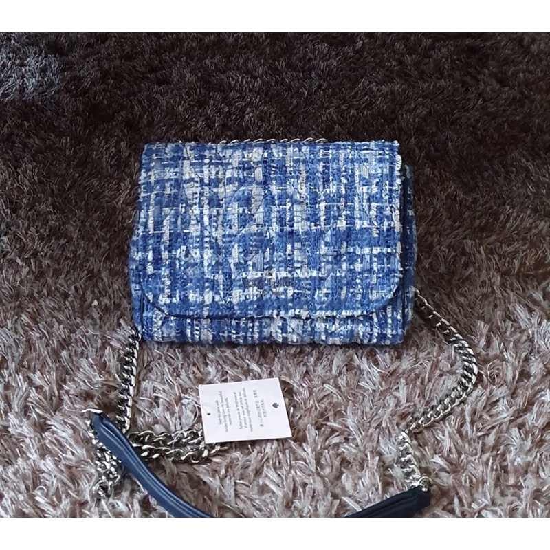 Kate spade emelyn small tweed blue original