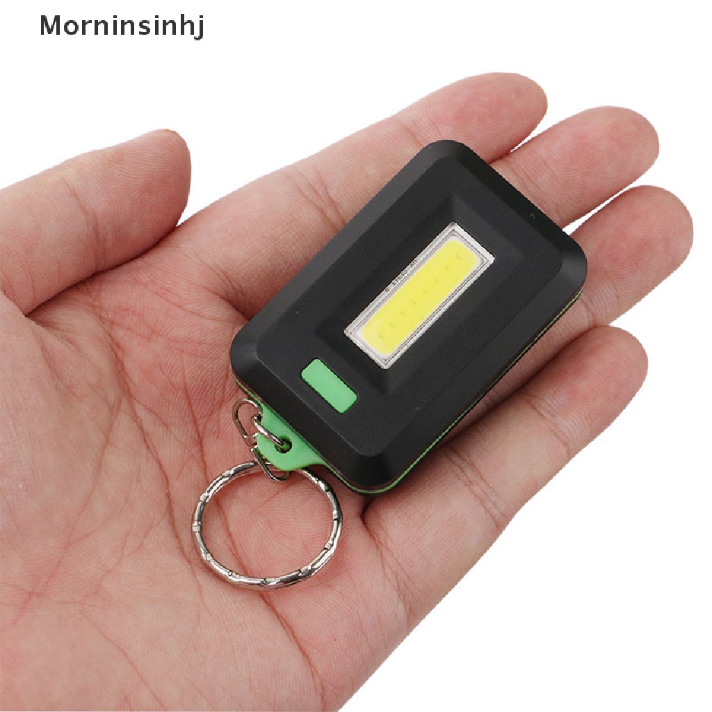 Mornin Senter LED COB Mini Portable Anti Air Dengan Gantungan Kunci Untuk Camping