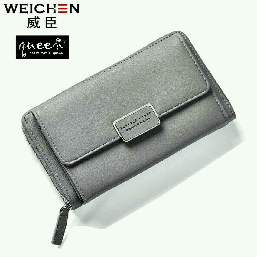 Promo Dompet Wanita Lucu Elegan Bahan Taiga Ukuran 20x20 Warna Ungu Tosca Biru Hitam Fanta Murah