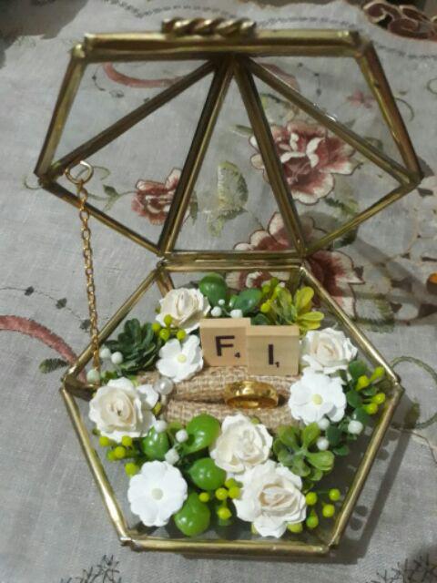 Kotak Cincin Terrarium. Ring Bearer. Terrarium. Kotak Cincin Lamaran Seserahan Sangjitp