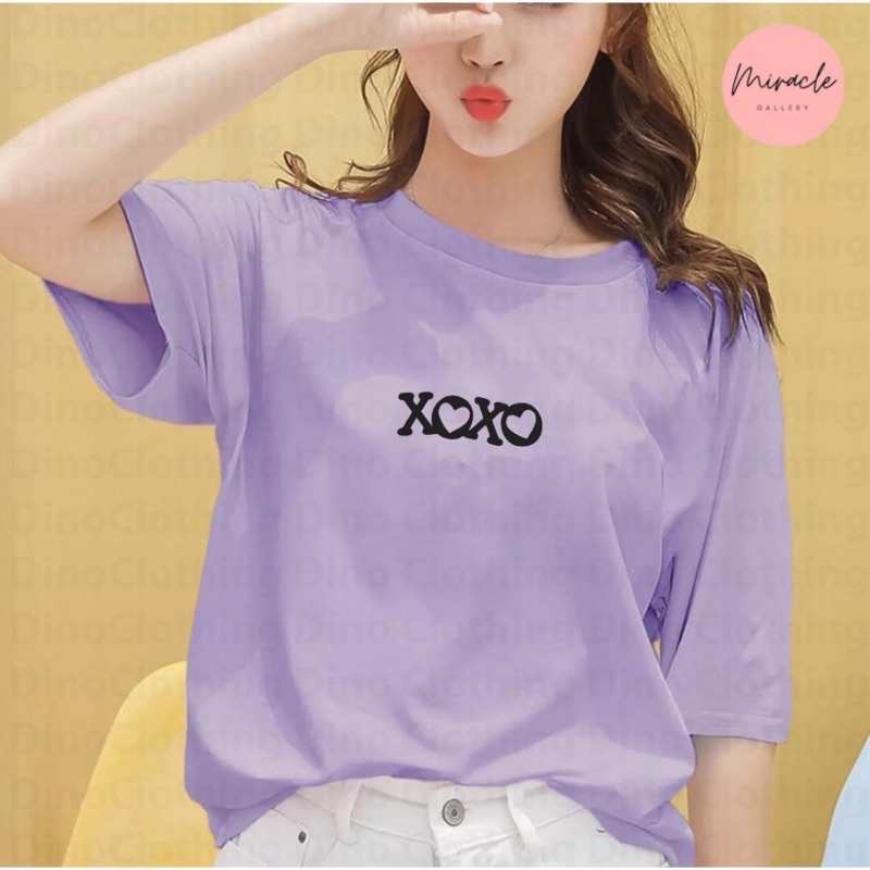 Kaos Wanita Premium / Tshirt Oversize XOXO / Kaos Katun Oversize / Kaos Korea