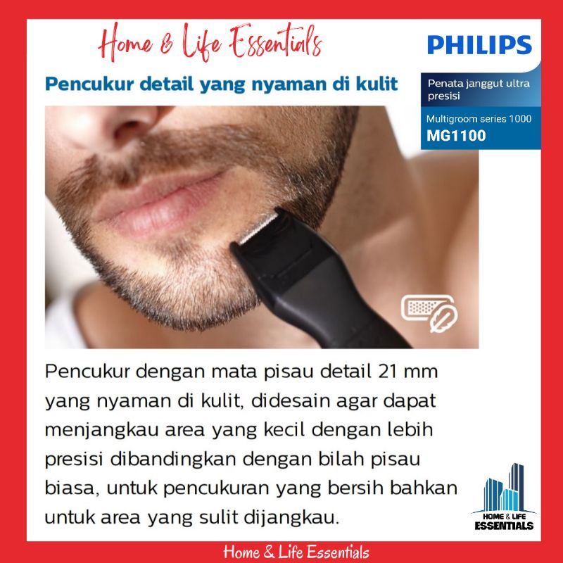 Alat Cukur Philips MG1100 Multigroom Alat Cukur Kumis Philips / Alat Cukur Jenggot Philips MG 1100