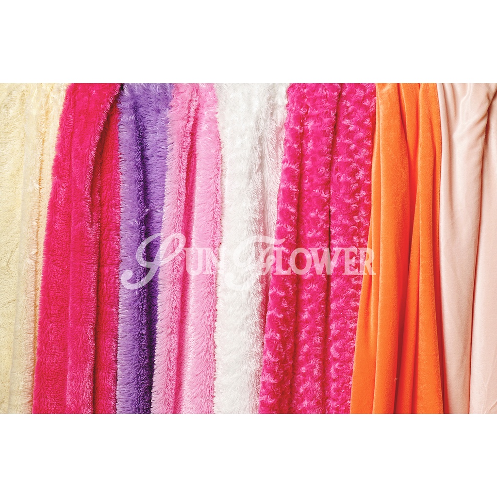 [Sunflower] BGB Kain Bulu Snail/Mawar lembut 90x165cm ekonomis karpet boneka halus murah lebar