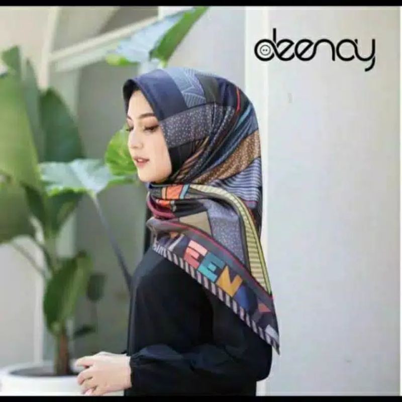 PROMO HIJAB SEGI EMPAT DENAY SEGI EMPAT NAVY KERUDUNG SQUARE JILBAB TERBARU