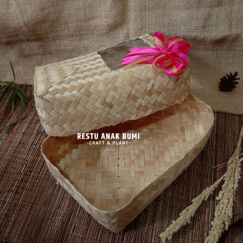 

Besek Bambu Panjang Mika Pita 23x12cm|Wadah Sokase Kue|Tempat Hantaran|Saji|Makanan|Hampers|Snack