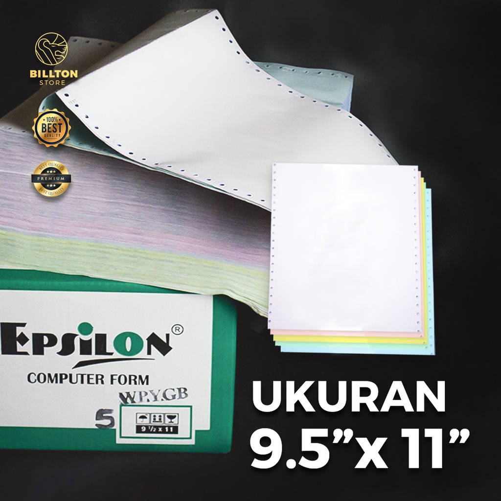 Continuous Form Ukr. 9,5&quot;x11&quot; K1 - 5 ( 1 - 5 ply ) / Kertas Komputer HVS/NCR