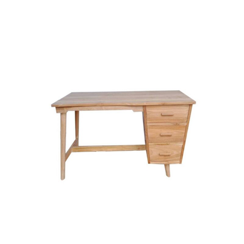 MEJA KANTOR 3 LACI KAYU JATI