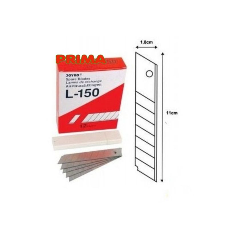 

REFILL CUTTER / ISI CUTTER BESAR JOYKO L-150 (1 TUBE ISI 5 PCS BLADE)