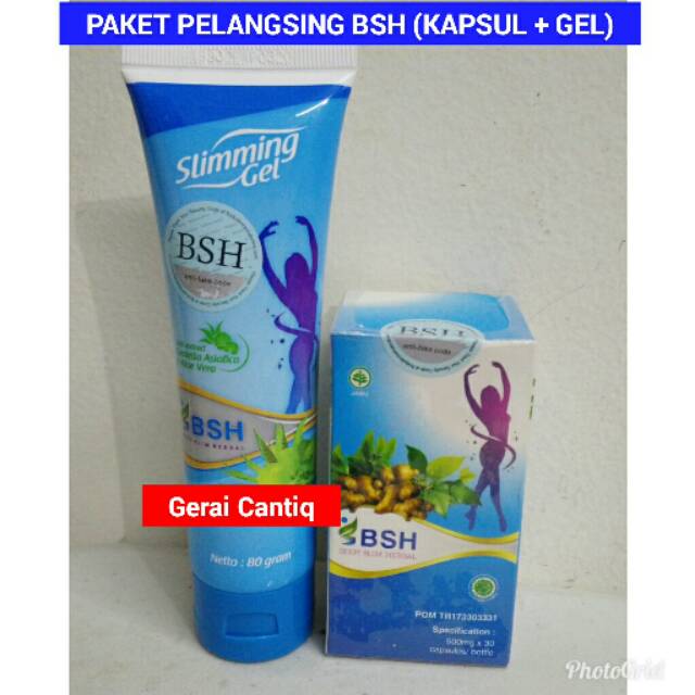 PAKET PELANGSING BSH ORIGINAL (BSH KAPSUL + BSH SLIMMING GEL)