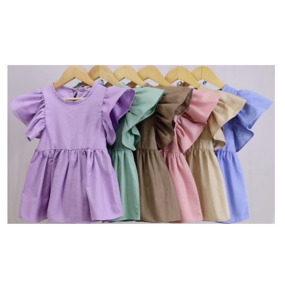 Setelan Anak Linen Smilee Bella Size 1-5Thn / Setelan anak Perempuan Lucu / Setelan anak Perempuan CBKS S23