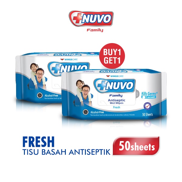 NUVO WET WIPES BIRU 50S
