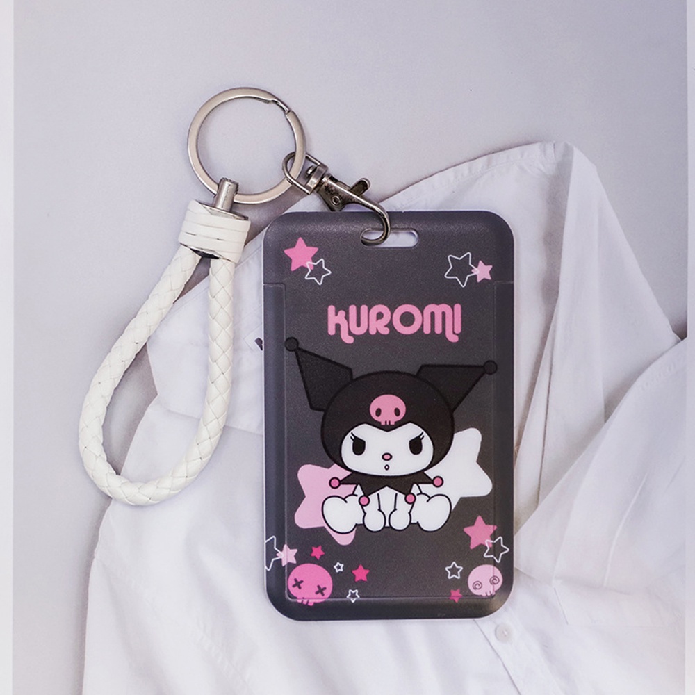 Kulomi 1pc Holder Kartu Nama Motif Kartun Dengan Tali Lanyard Panjang Untuk Sekolah