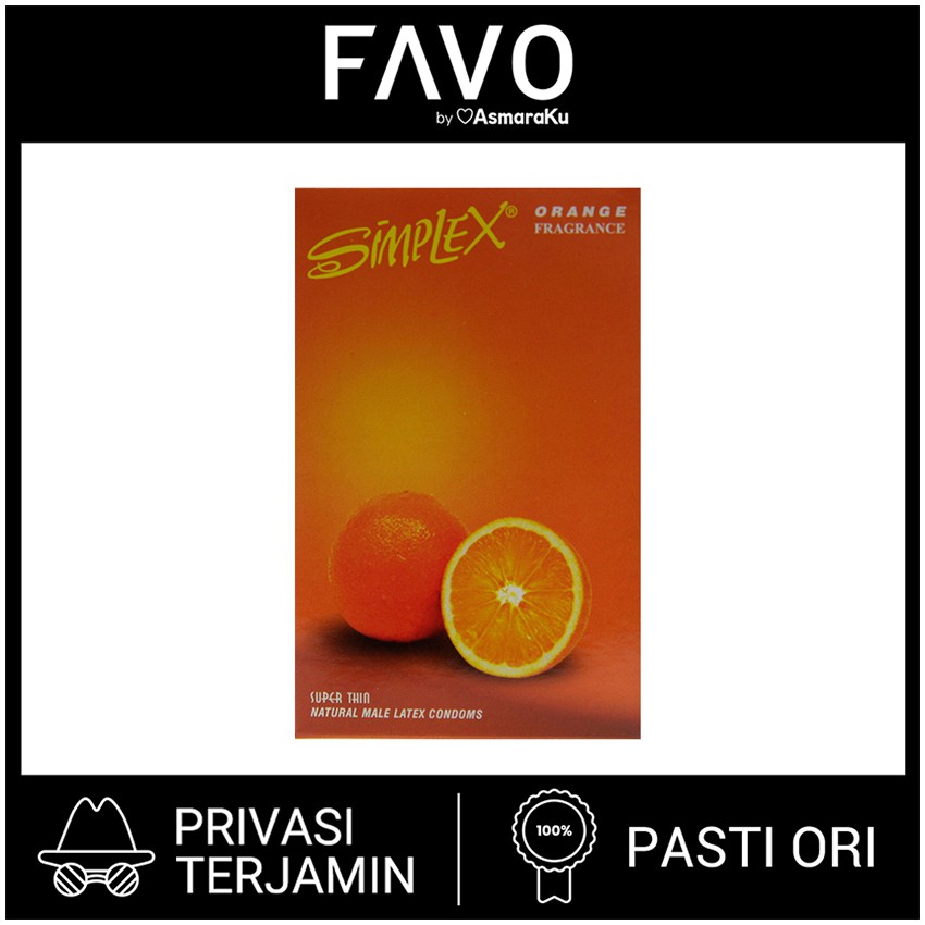Kondom Simplex Fragrance Orange isi 12 Pcs - Kondom Rasa Jeruk