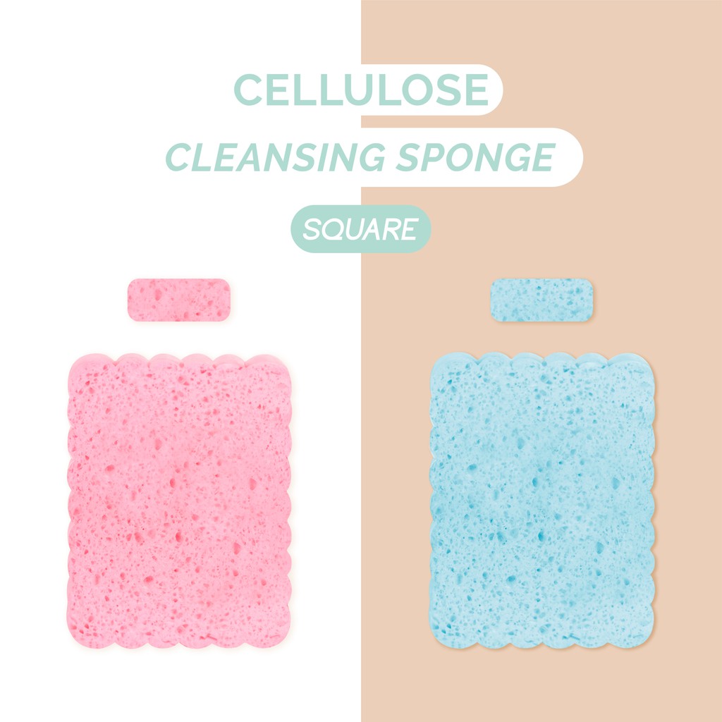 ★ BB ★  GLAMFIX Squared Cellulose Cleansing Sponge | Spons Pembersih Wajah  | GLAM FIX by YOU