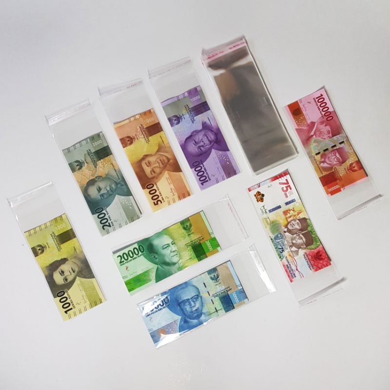 

[95 - 100 Lembar] Plastik OPP Uang untuk Buket Uang