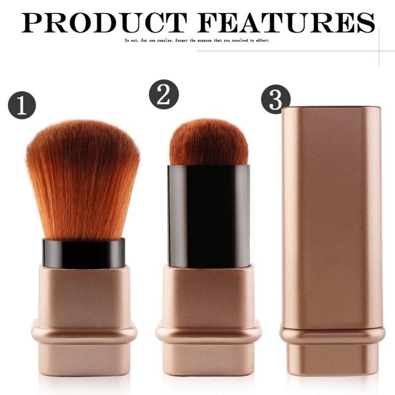 1PCS Retractable Travel Blush On Makeup Brush Kabuki  Powder Foundation Cosmetic Blusher K188