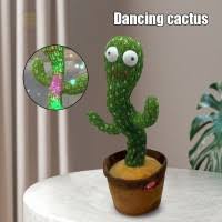 Boneka Kaktus LED Menari Music Dan Rekam Suara/Dancing Cactus Toy - kaktus menari