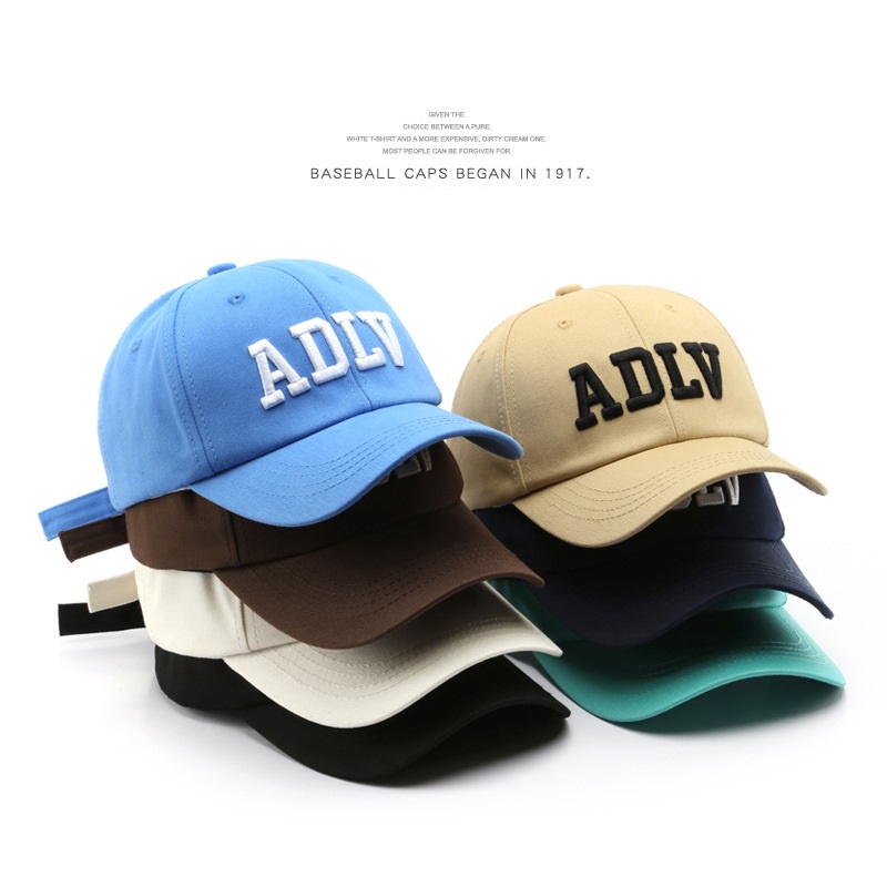 HATSAVENUE-224 Topi Baseball Pria/Wanita Model Baseball Dengan Bordir ADLV Bahan Lembut