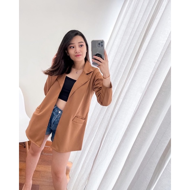 ( VM ) -Vanesha Margaretta - 669# Blazer Scuba Premium Basic Outer Fashion