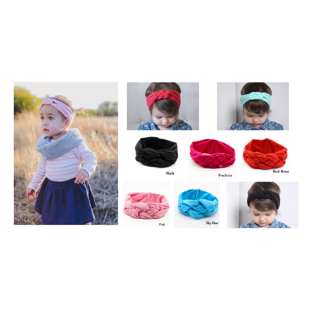 Headband Anak / Headband Bayi / Bando Bayi / Bando Anak Kepang Warna