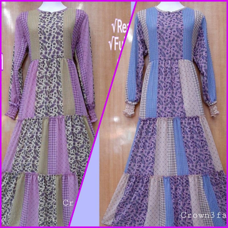 Gamis Muslim Syari Terbaru Gamis Susun Viral *COD√