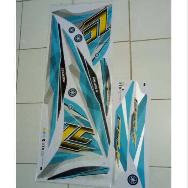 Striping sticker variasi yamaha jupiter mx 135 new LC 135 warna biru
