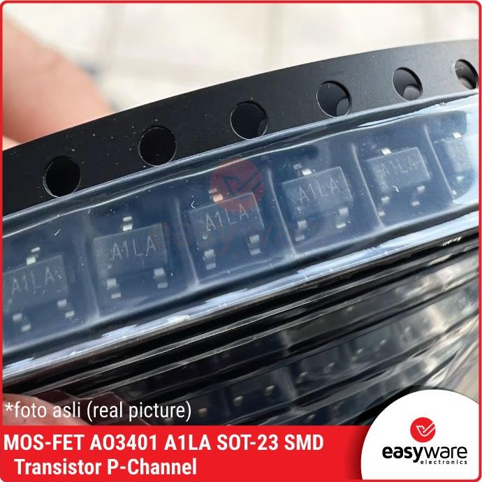 MOSFET AO3401A SOT-23 AO3401A A1LA SMD 3401 P-Channel easywa53 Murah