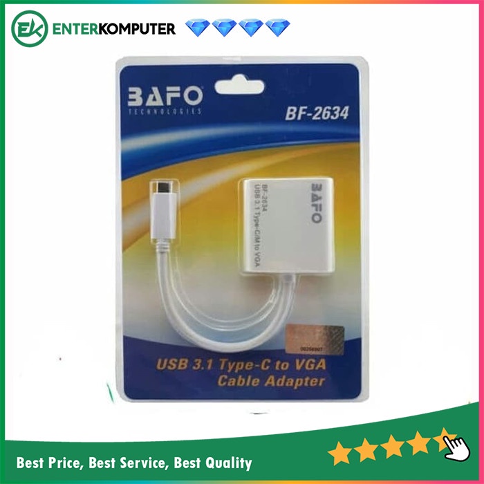 Accessories Kabel Type C USB To VGA - Merk Bafo (BF-2634)