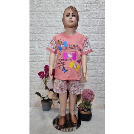 SET ANAK PEREMPUAN HELOKITTY PITA NEW MJR/set anak cewek hk/baju anak perempuan helokitty