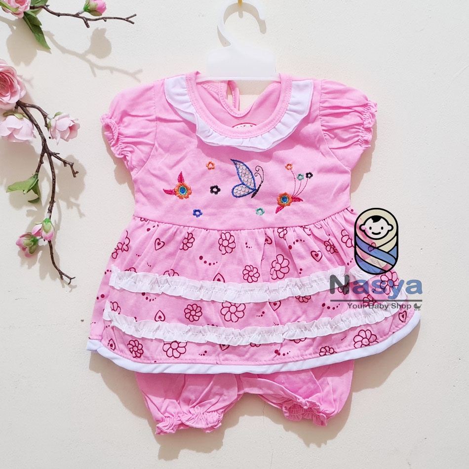 [N-090] setelan baju bayi MURAH - polkadot (0-6 bulan)