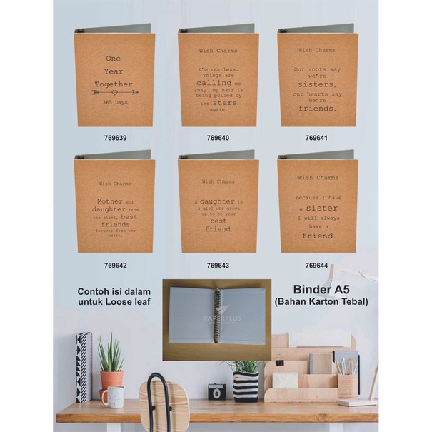 

Binder A5 / Binder Note A5 / Kraft / Set 3036