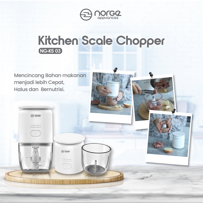 Norge Kitchen Scale Chopper 0.3L - Blender NG KS03