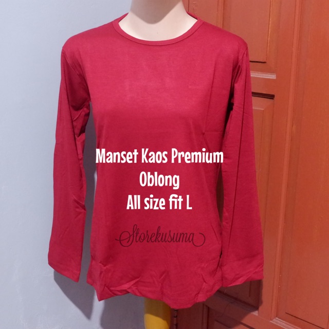 Manset Kaos Oblong Bahan Rayon Premium (Size L ) Ld 88 cm