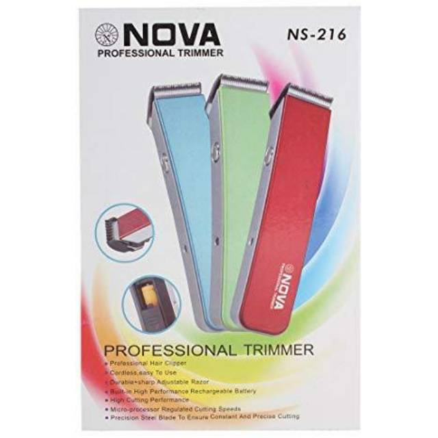 Nova NS 216 - Alat Cukur Portable - Alat Cukur Recharger - Cukur Kumis dan Jenggot - Praktis