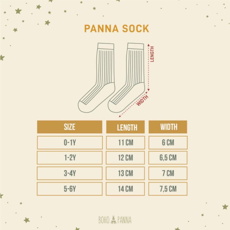 BohoPanna Alice Socks 0-6 Tahun Panna Socks Kaos Kaki Bayi Sock