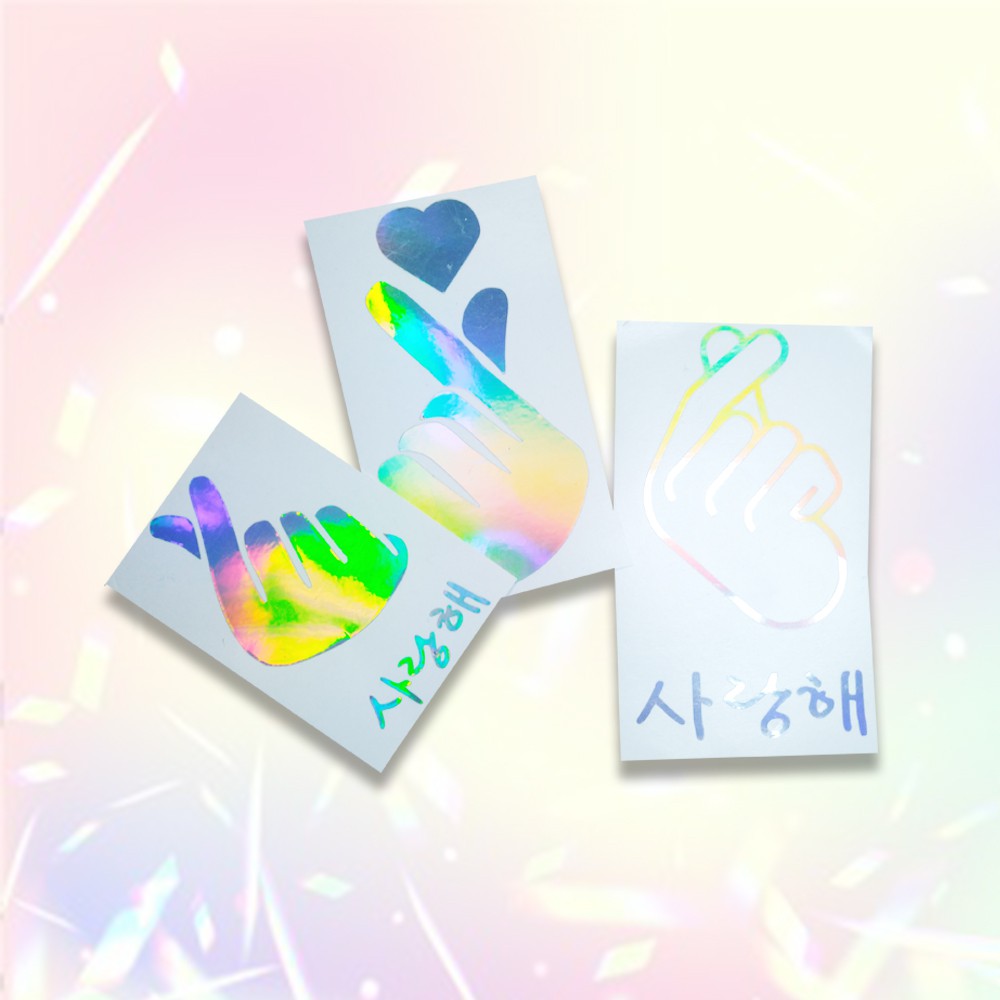 Sticker Hologram Logo Tangan Love Shopee Indonesia