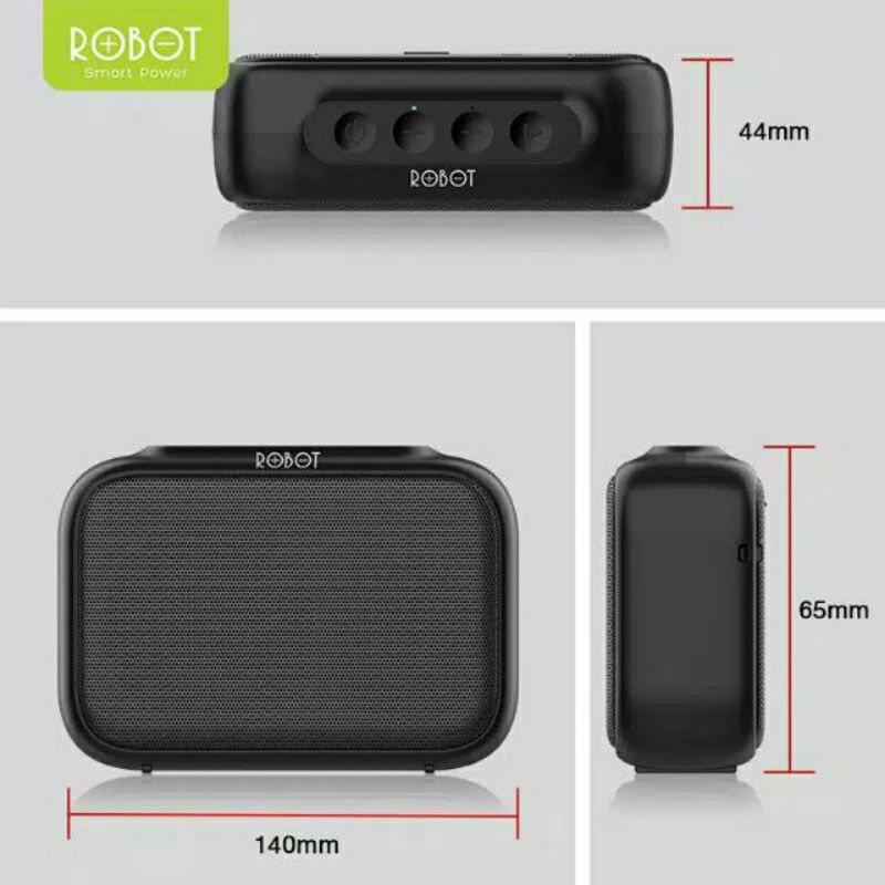 SPEAKER BLUETOOTH ROBOT RB100 MUSIC BOX PORTABLE WIRELESS SUPER BASS MINI STEREO