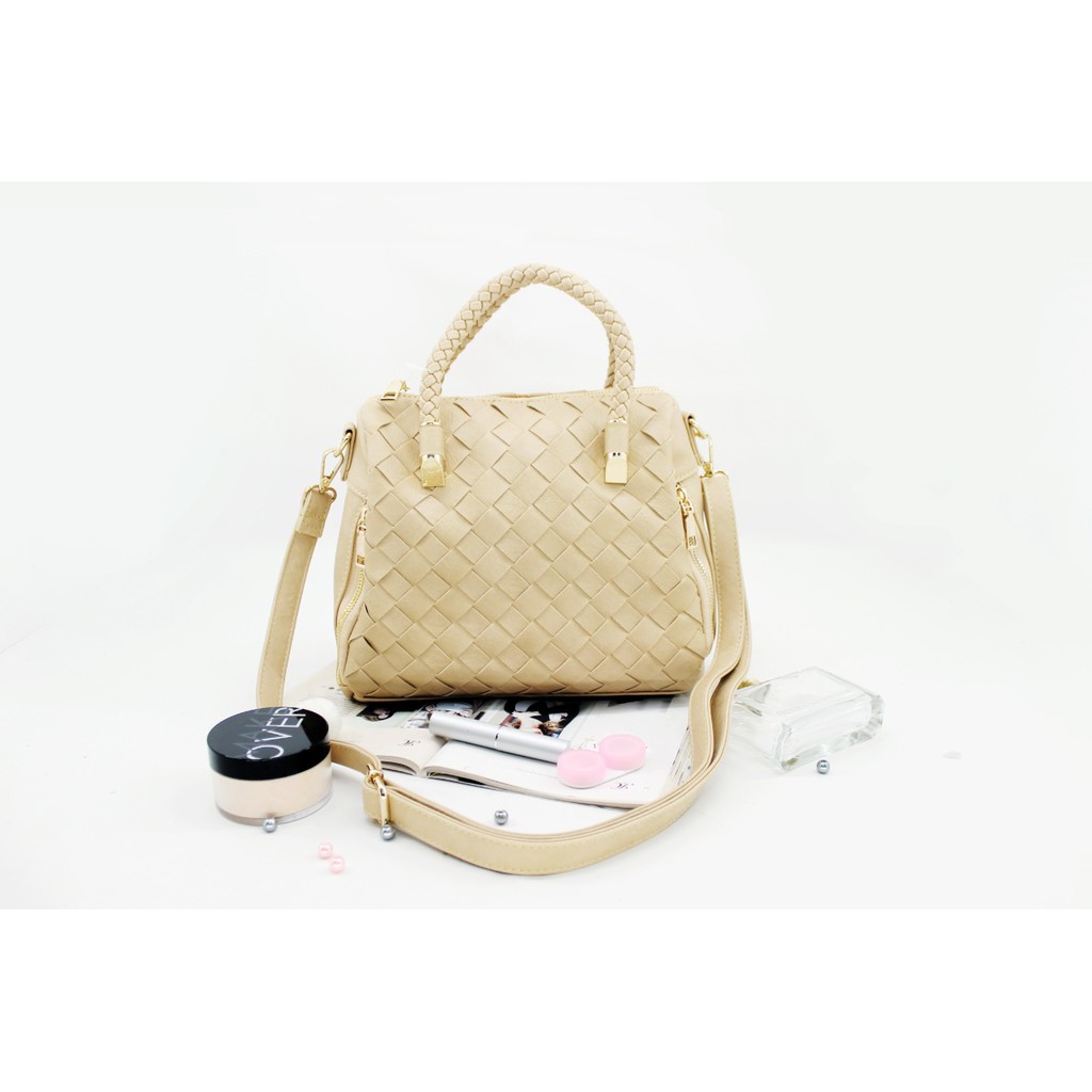 [Exclusive]#9853 Tas jinjing selempang bahu wanita Lexi model anyaman hand sling bag cewe murah